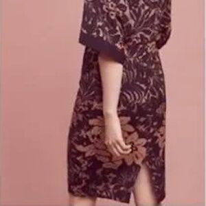 Anthropologie Black and Bronze Kimono Dress, Simple and Elegant